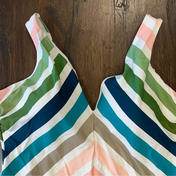 Raisins Curve Slimming Swimsuit Womens Striped One Piece Swimsuit Size 24W - Picture 2 of 6